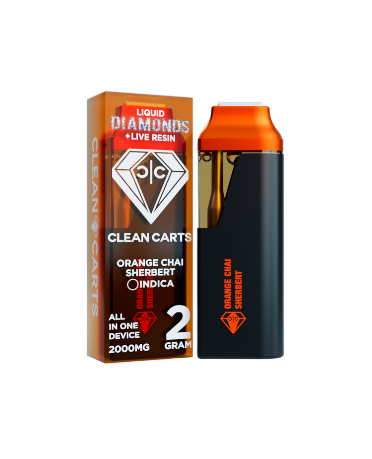 ORANGE CHAI SHERBERT (PINK) Clean Carts - Image 1